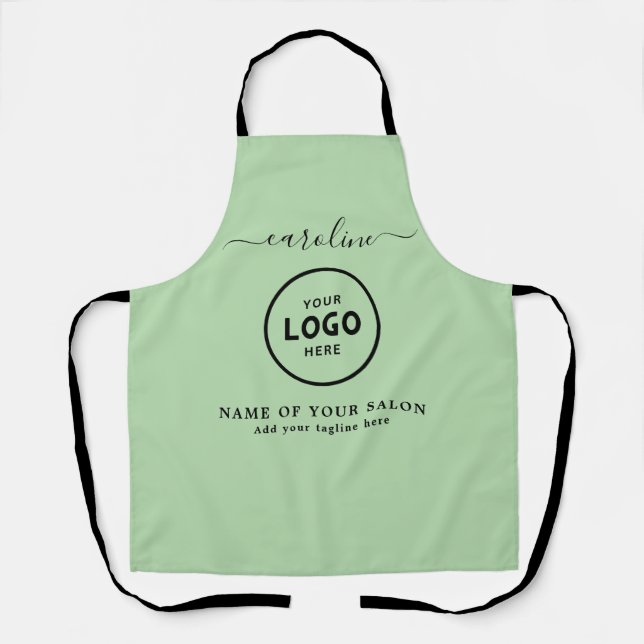 Tablier  Trendy Modern Salon Logo Apron (Recto)