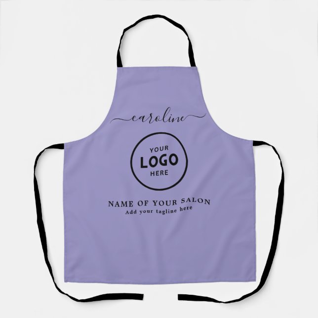 Tablier  Trendy Modern Salon Logo Apron (Recto)