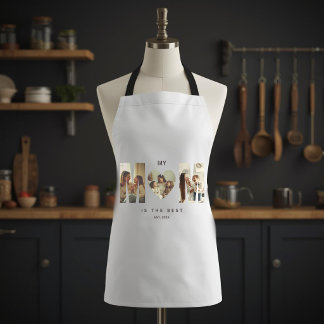 Tablier Trendy Personalized Photo MOM Heart Apron