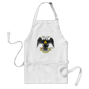 Tablier trente-deuxième Noir écossais Eagle de rite de
