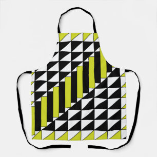 Tablier Triangle géométrique noir vert Rectangle cuisine