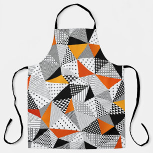 Tablier Triangle motif sans couture. Contraste à la mode