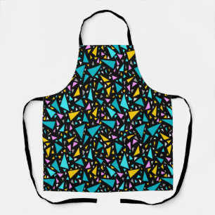 Tablier Triangles bleu jaune couleurs sur arrière - plan n