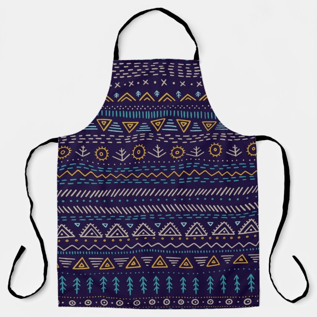 Tablier Tribal Hand-Drag : Ethnic Seamless Motif (Recto)