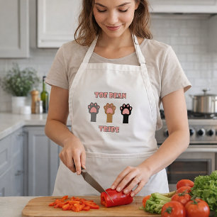 Tablier Tribu des haricots d'orteil Pattes de chat Brun No