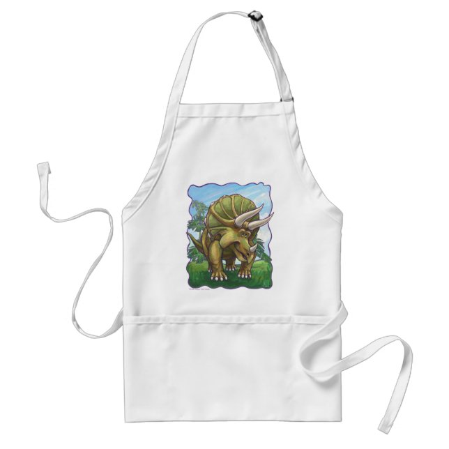 Tablier Triceratops de Cute Cadeaux d'Art & Accessoires (Devant)