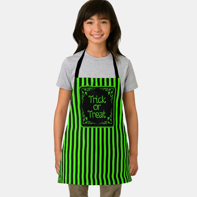 Tablier Trick ou traitement vert mince (Insitu)