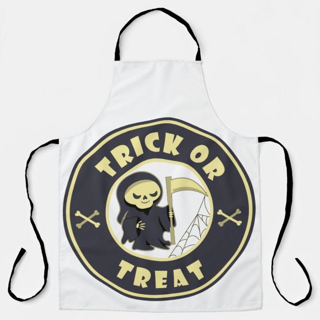 Tablier Trick ou traiter Halloween griffeur caractère (Recto)