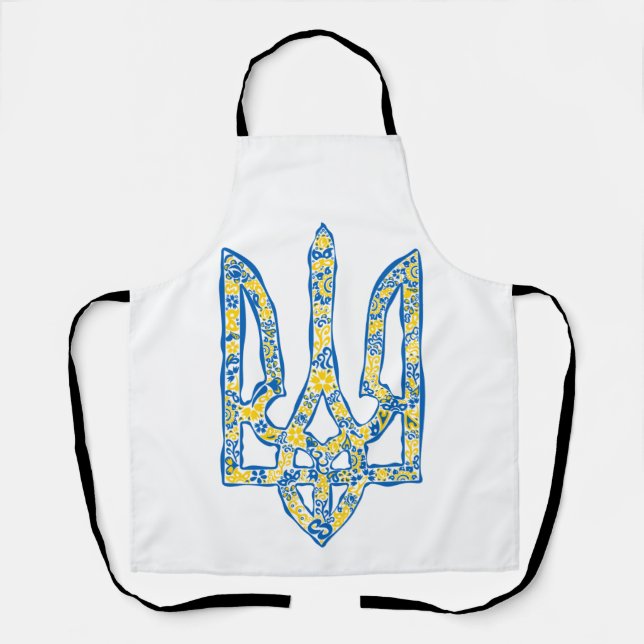 Tablier trident de l'emblème national ukrainien tryzub eth (Recto)