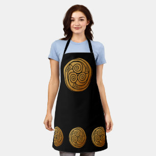 Tablier Triple Celtic Knot Swirl Mandala