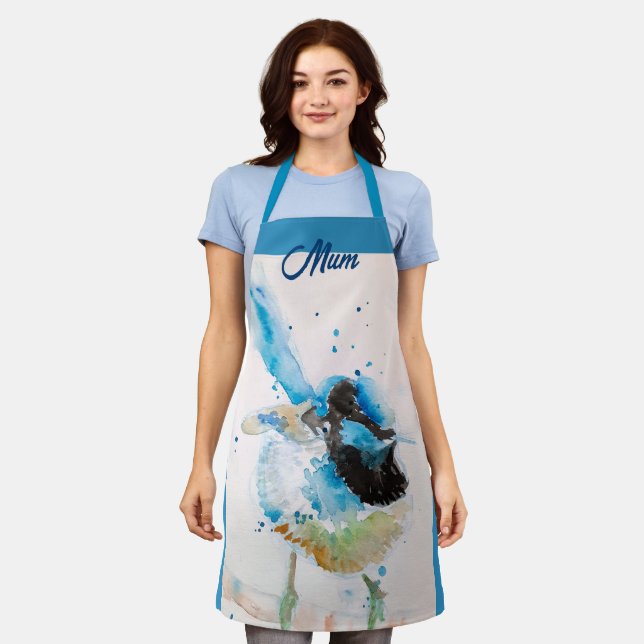 Tablier Troglodyte à dos bleu Watercolour Bébé Bleu Austra (Porté)