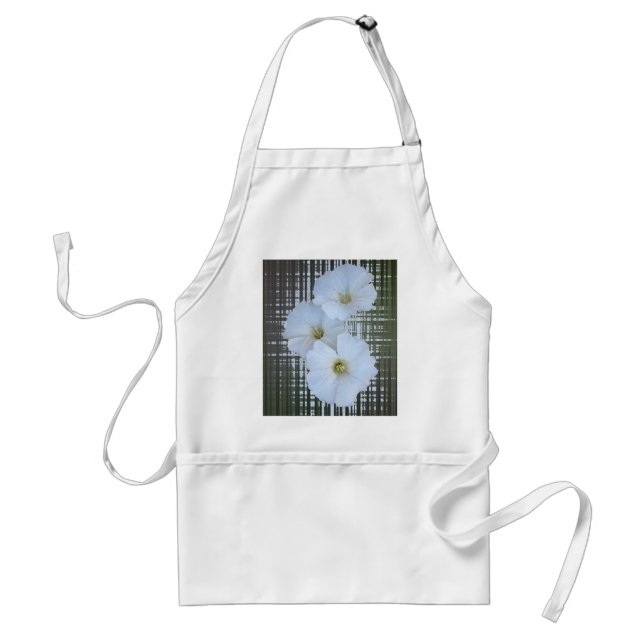 Tablier trois fleurs blanches (Devant)