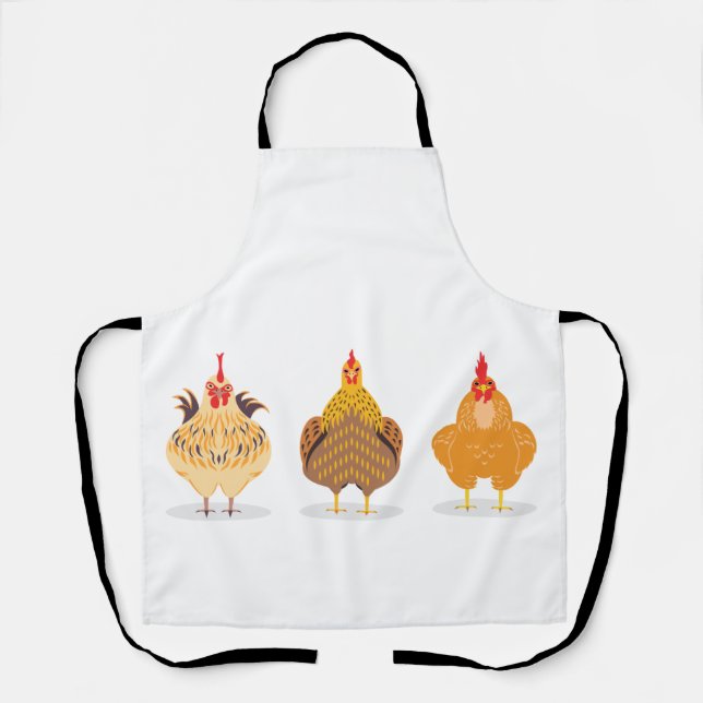 Tablier Trois mignons poulets (Recto)