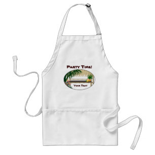 Tablier Tropical Luau Party Tiki Hut Bar Apron