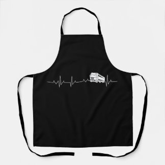 Tablier Trucker Heartbeat Funny TShirt