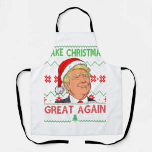 Tablier Trump drôle Rendre Noël super à nouveau moche sueu