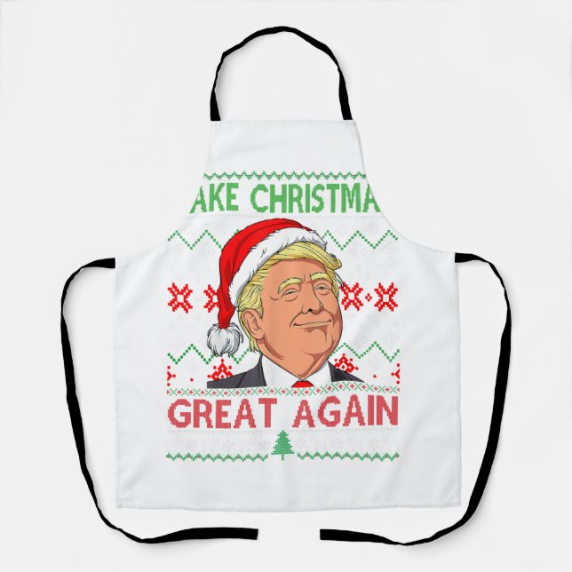 Tablier Trump drôle Rendre Noël super à nouveau moche sueu (Recto)
