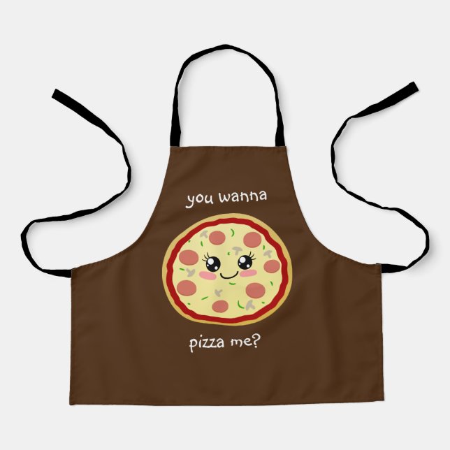 Tablier Tu veux me pizza ? (Recto)