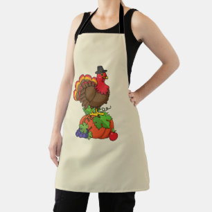 Tablier Turquie mignonne avec moisson Thanksgiving