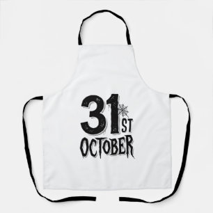 Tablier Typographie Halloween Vintage 31 octobre Design_1