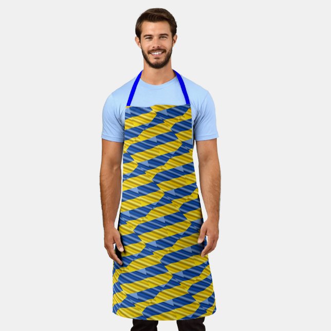 Tablier Ukraine bleue et jaune Inspiration de la paix anti (Porté)