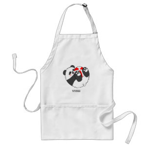 Tablier Un bébé panda mignon jouant avec un ballon