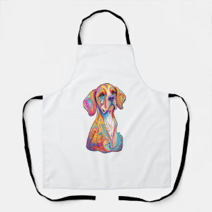 Tablier Un chien aquarelle