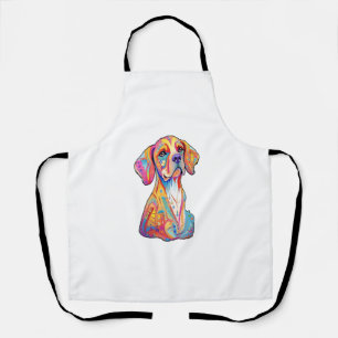 Tablier Un chien aquarelle