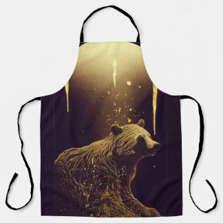 Tablier un ours au clair de lune Apron