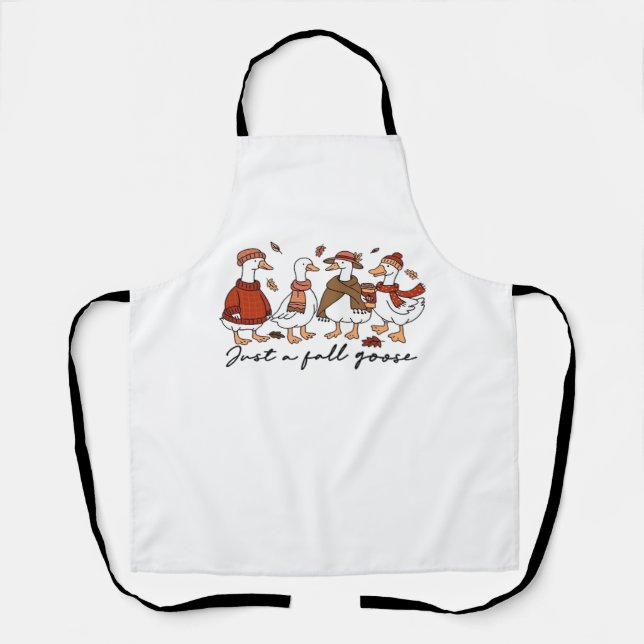 Tablier Un T-shirt trop grand pour une oie automne (Recto)