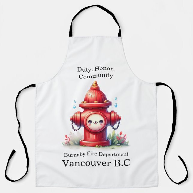 Tablier Une borne d'incendie dans le parc (Recto)