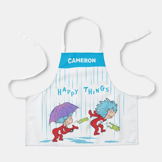 Tablier Une chose deux choses heureuses (Recto)