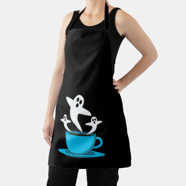 Tablier Une coupe de café fumeur fantôme (Insitu)