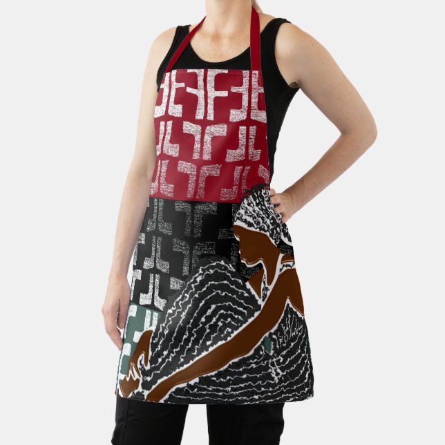 Tablier Une femme noire africaine avec un foulard (Insitu)