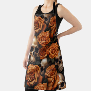 Tablier Une série de crânes et de roses Design 9