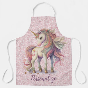 Tablier Unicorn Magique Arc-en-ciel couleurs Parties scint