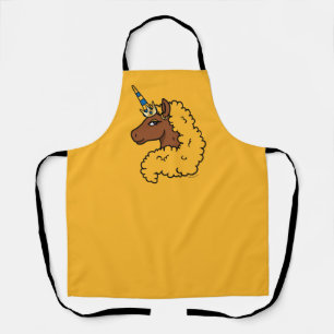 Tablier Unicorne Afro Jaune