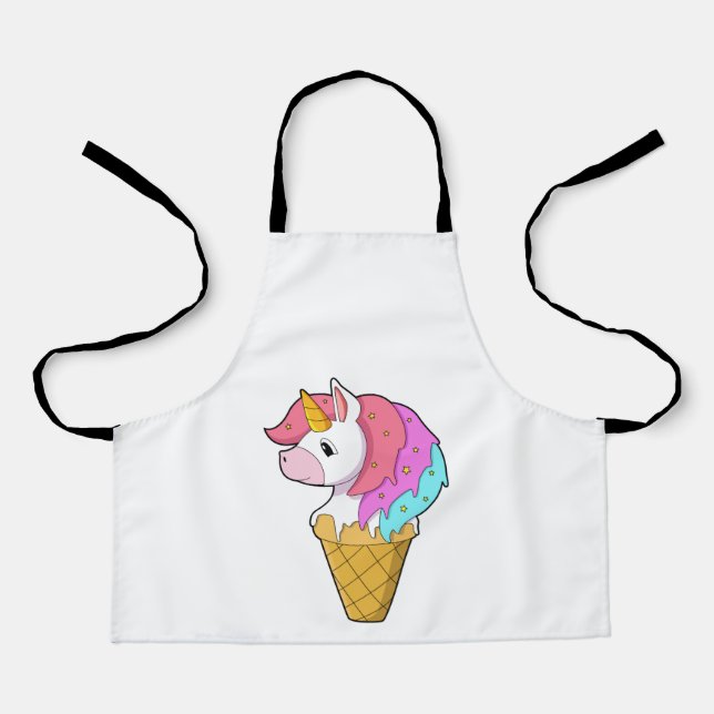 Tablier Unicorne avec crème glacée (Recto)