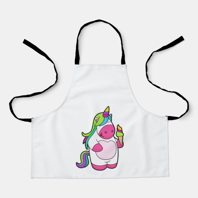 Tablier Unicorne avec gaufre Glace (Recto)