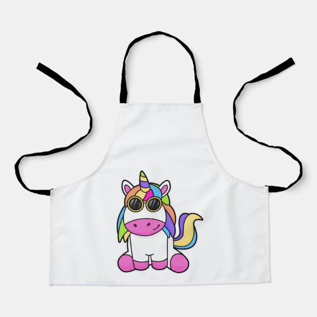Tablier Unicorne avec lunettes de soleil (Recto)