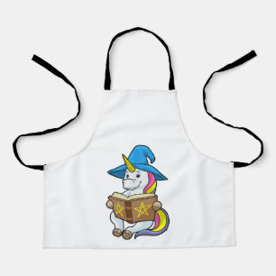 Tablier Unicorne en tant qu'assistant avec livre et Casque
