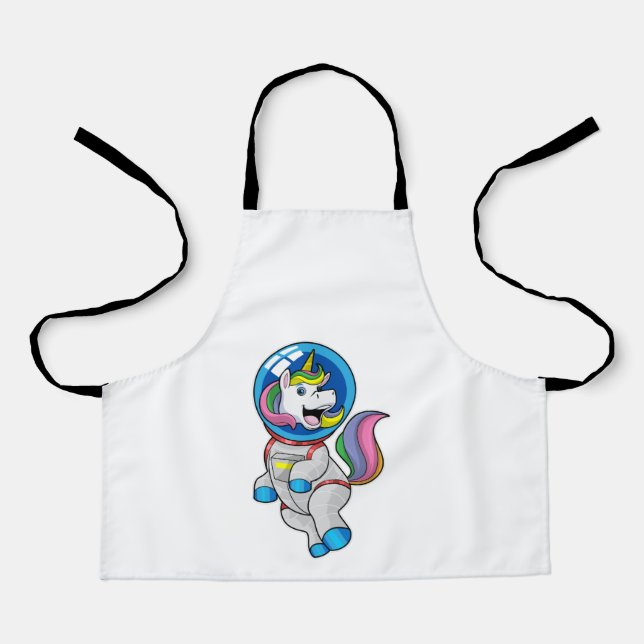 Tablier Unicorne en tant qu'astronaute dans l'espace (Recto)