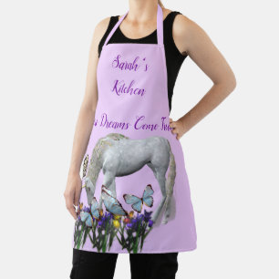 Tablier Unicorne Et Papillons Animal Apron