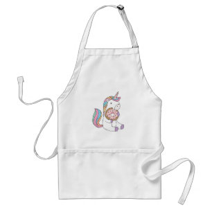 Tablier Unicornes affamées Unicorne colorée Art mignon
