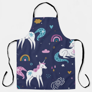 Tablier Unicorns Rainbows : Cartoon mignon sans peau