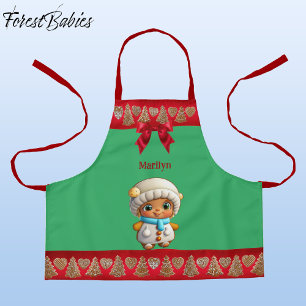 Tablier Unique Gingerbread Girl Cookie Graphic