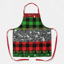 Unique Green Red Plaid Motif apéro de Noël