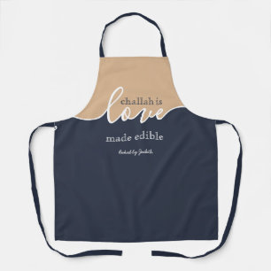 Tablier Unique minimaliste Script Challah is Love Apron