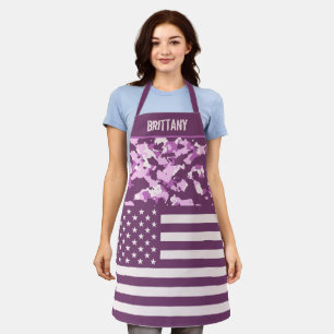 Tablier USA Drapeau rose Caméra personnalisé
