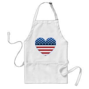 Tablier USA Heart Flag Chef's Apron